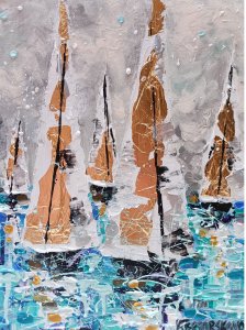 Sailing for happiness 30×40