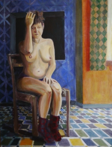 Woman on chair