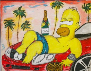 Homer Simpson Art