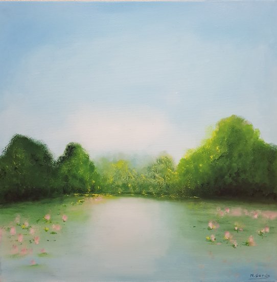 Primavera azul 60x60 cm