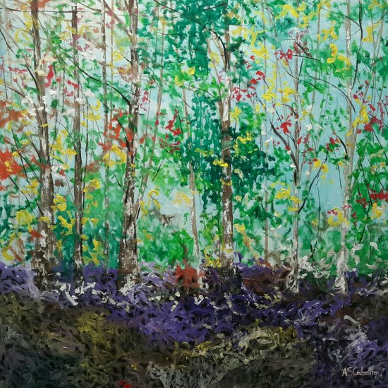 Colorful in the forest 120X120 CM.