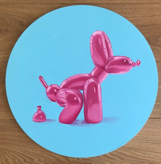 "Pink Dog Poop" Type Jeff Koons (It can be made to order and with custom colors)