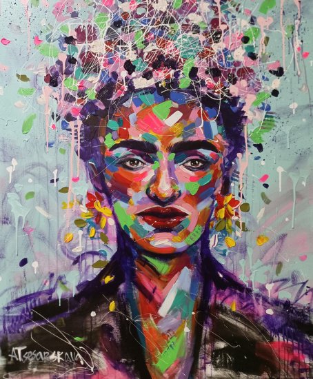 Frida Kahlo - colorful portrait