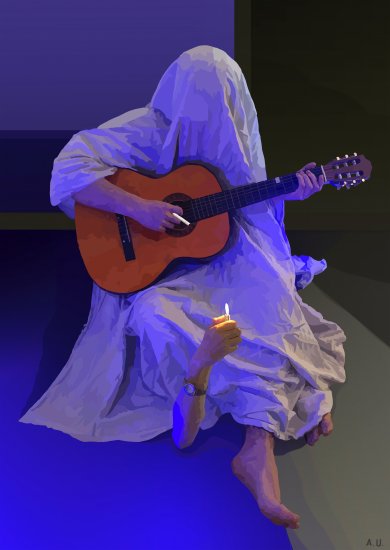 Un guitarrista ciego