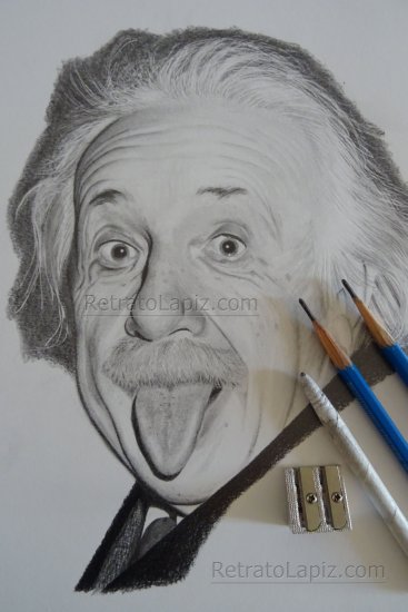Albert Einstein  @Retratolapiz