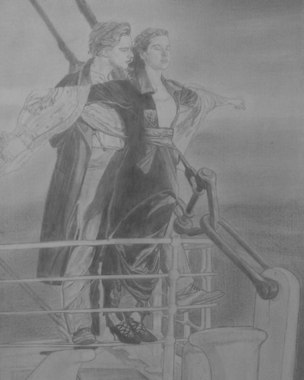 Titanic couple  Jack and Rose  pencil sketch  step by step  Time lapse   YouTube