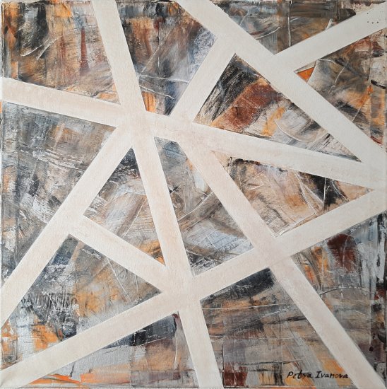 " Abstracción geométrica " , 50x50 cm,