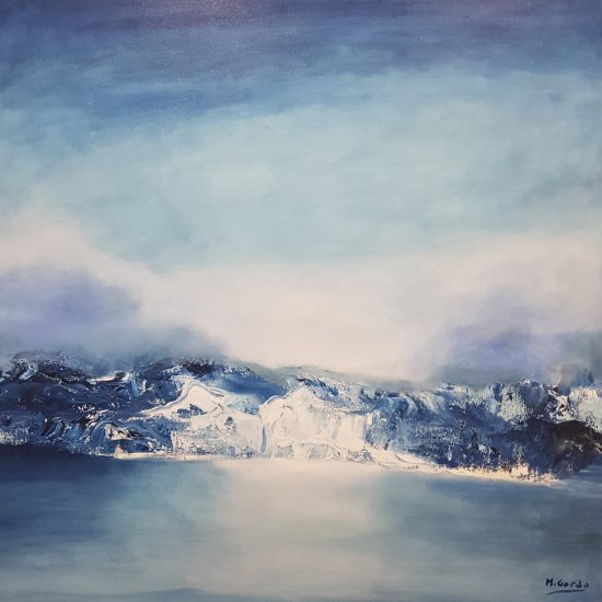 Acantilado azul 60x60 cm