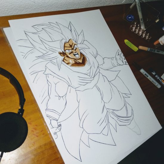Goku SSJ 3 Dragon Fist | Dragon ball painting, Goku super saiyan, Goku super