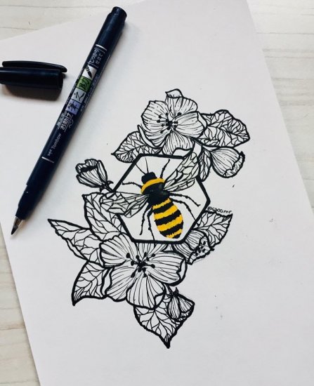 abeja y flor