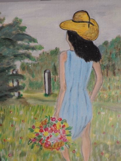 WOMAN AND FLOWERS