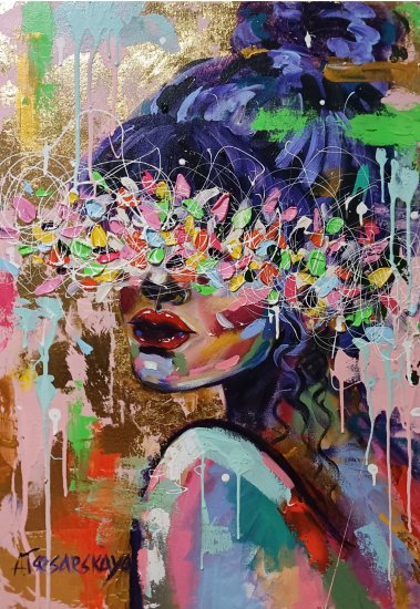 Harmony - colorful woman portrait 50×70