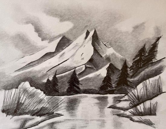 Mountain landscape sketch by Hitmanjoe159 on DeviantArt