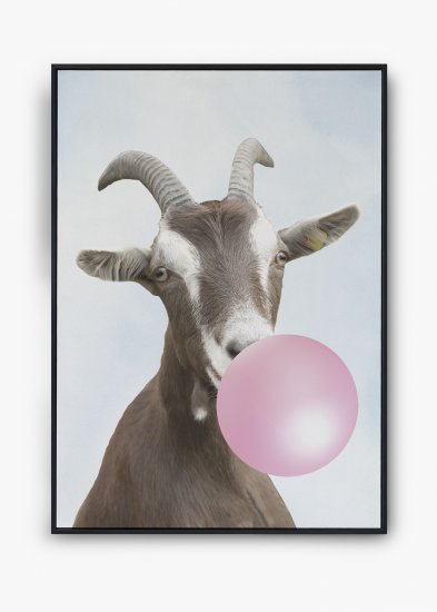 Bubble Goat Poster