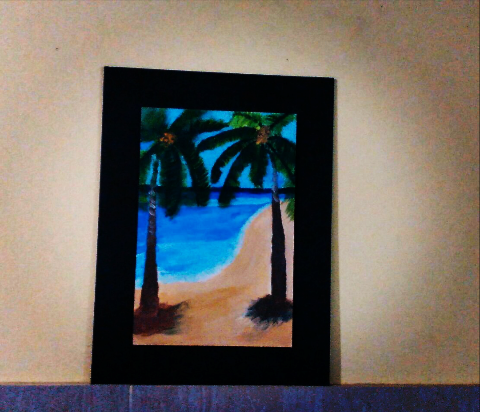 beach and palm trees