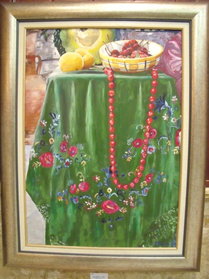 Still life and necklace