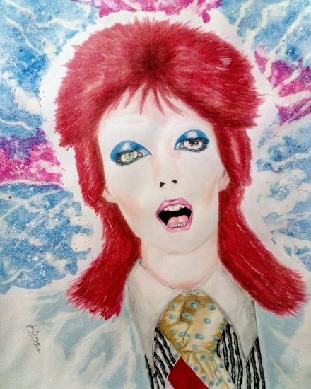 Retrato David Bowie-Live in Mars