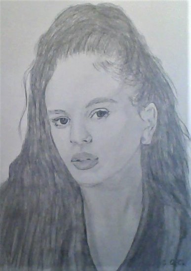Portrait of Rosalia in Pencil and Graphite