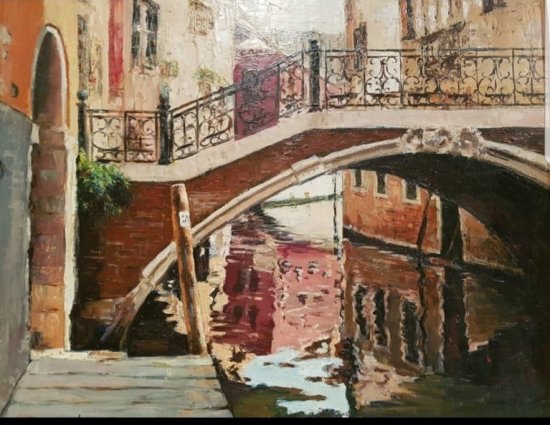 Canal de Venecia. Puente.