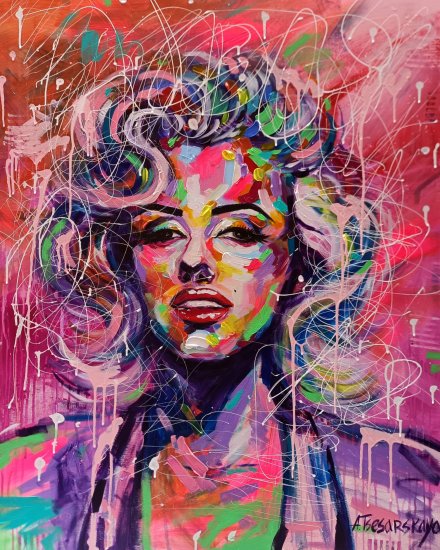 Marilyn Monroe colorful portrait
