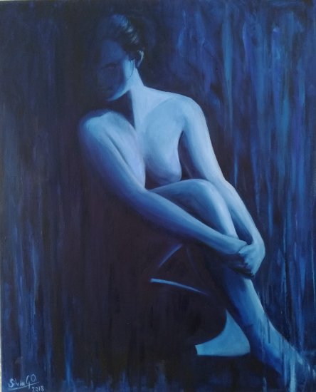 Mujer en azul 1