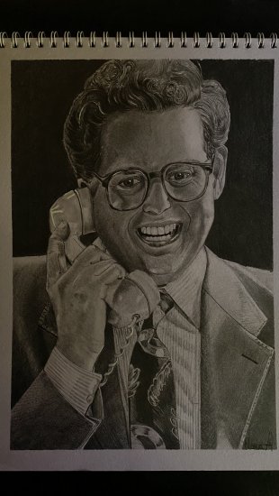 Hyperrealistic drawing of jonah hill