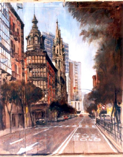 Hurtado de Amezaga street in Bilbao (Vizcaya)