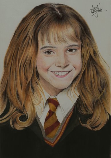  Hermione Granger, Técnica Mixta, Dibujos, comprar arte original