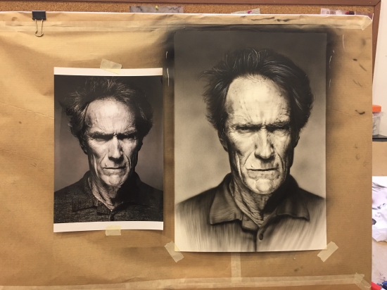 Retrato Clint Eastwood
