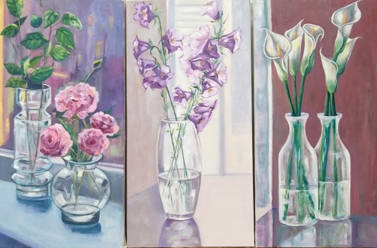 vases, triptych