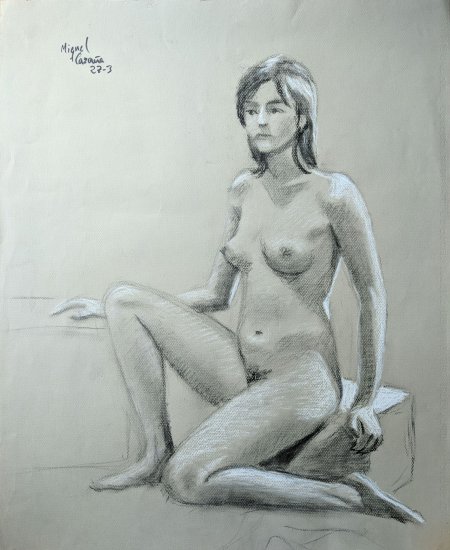Naked woman. Original drawings online