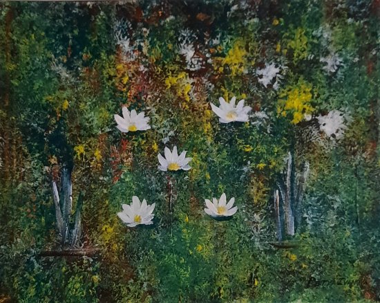 "Lake of water lilies 03", 80 euros, 50x40cm