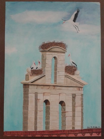 San Ildefonso with storks