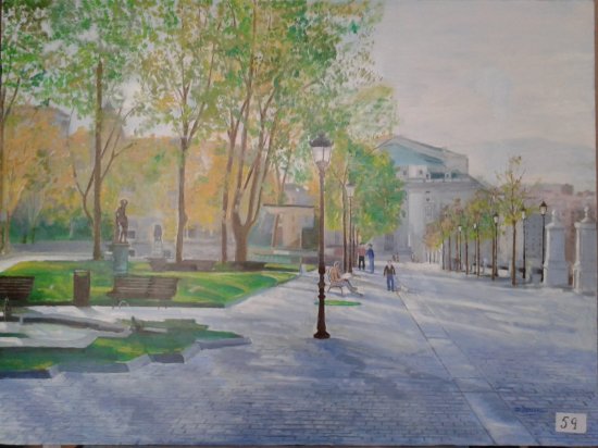 Nº 59 - PASEO DEL ARENAL AND THEATER ARRIAGA (OIL 81X60)
