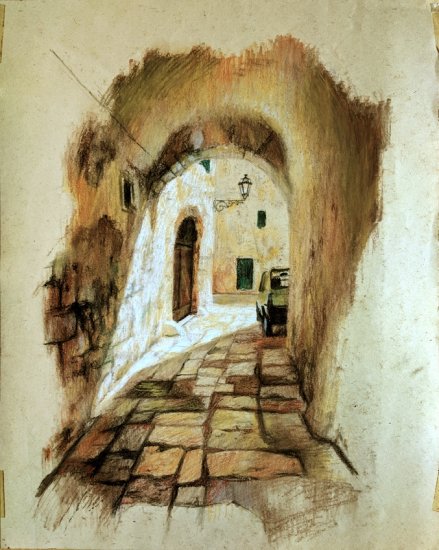 A street in Ostuni, Original paintings for rooms